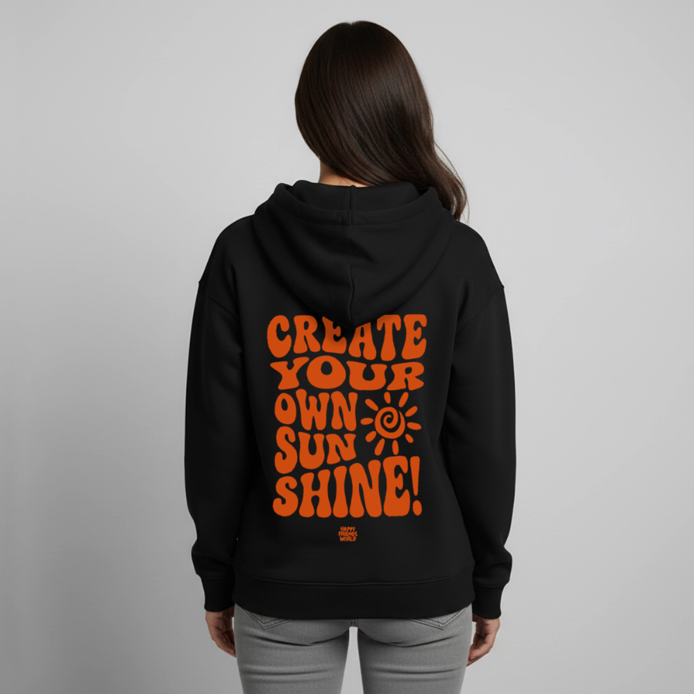 OVERSIZED Unisex Bio-Hoodie SUNSHINE - Schwarz