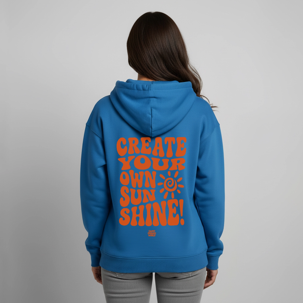 OVERSIZED Unisex Bio-Hoodie SUNSHINE - Achtsames Blau