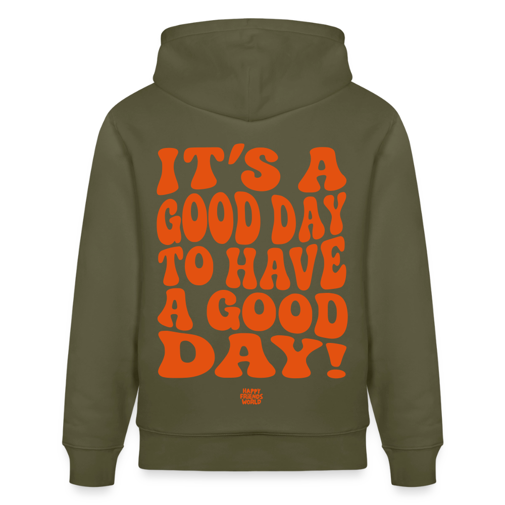 PREMIUM Unisex Bio-Hoodie GOOD DAY - Khaki Grün