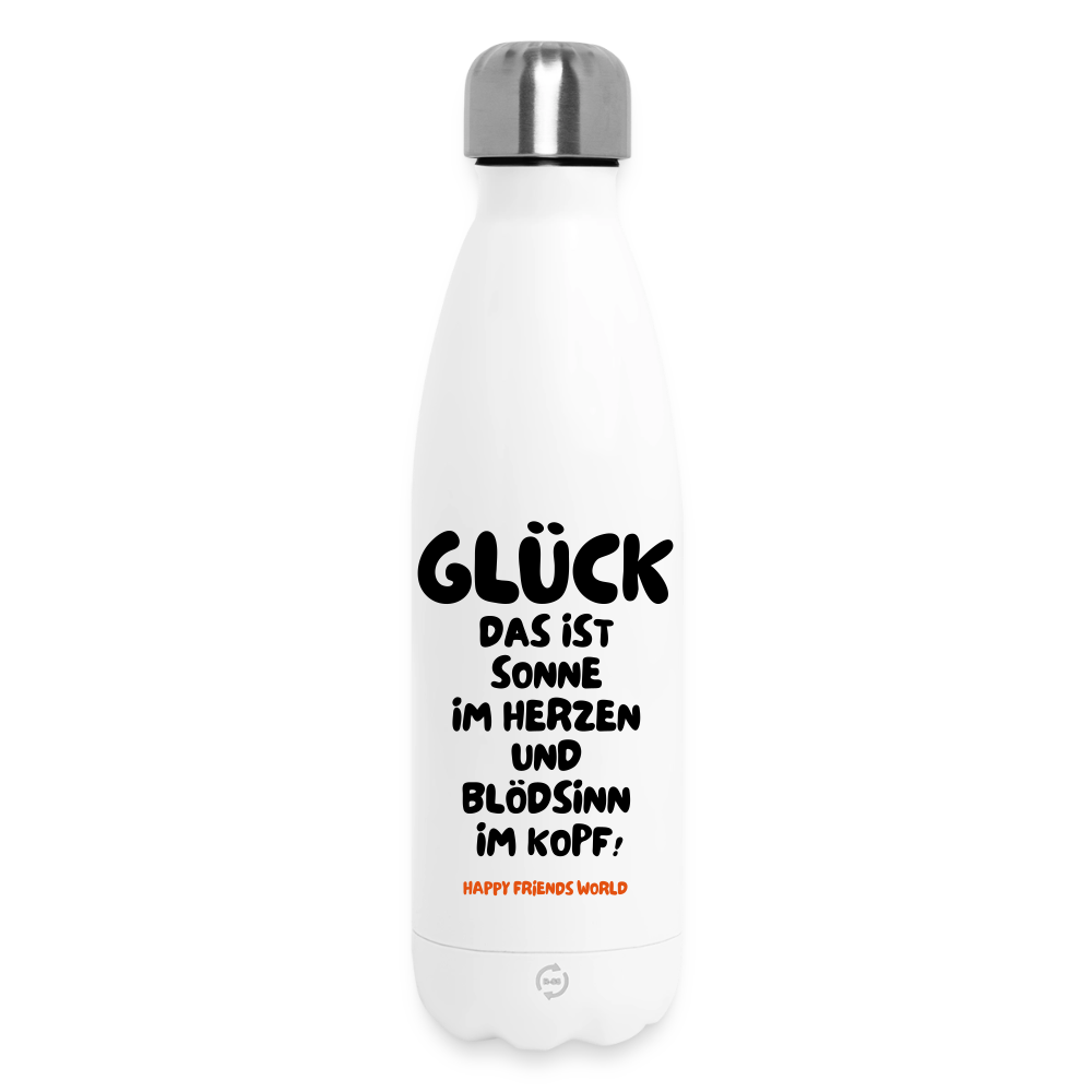 Thermosflasche GLÜCK - Weiß