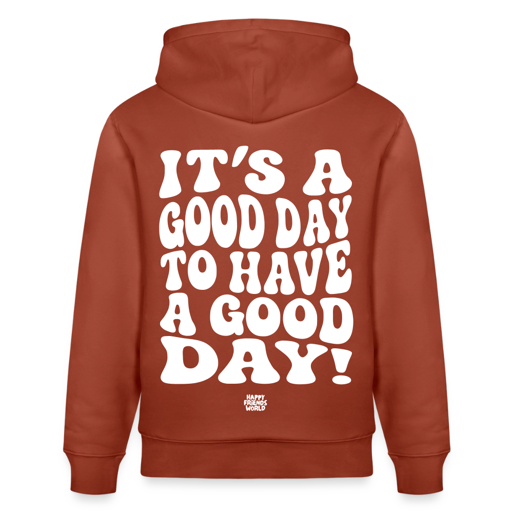 PREMIUM Unisex Bio-Hoodie GOOD DAY - Terrakotta