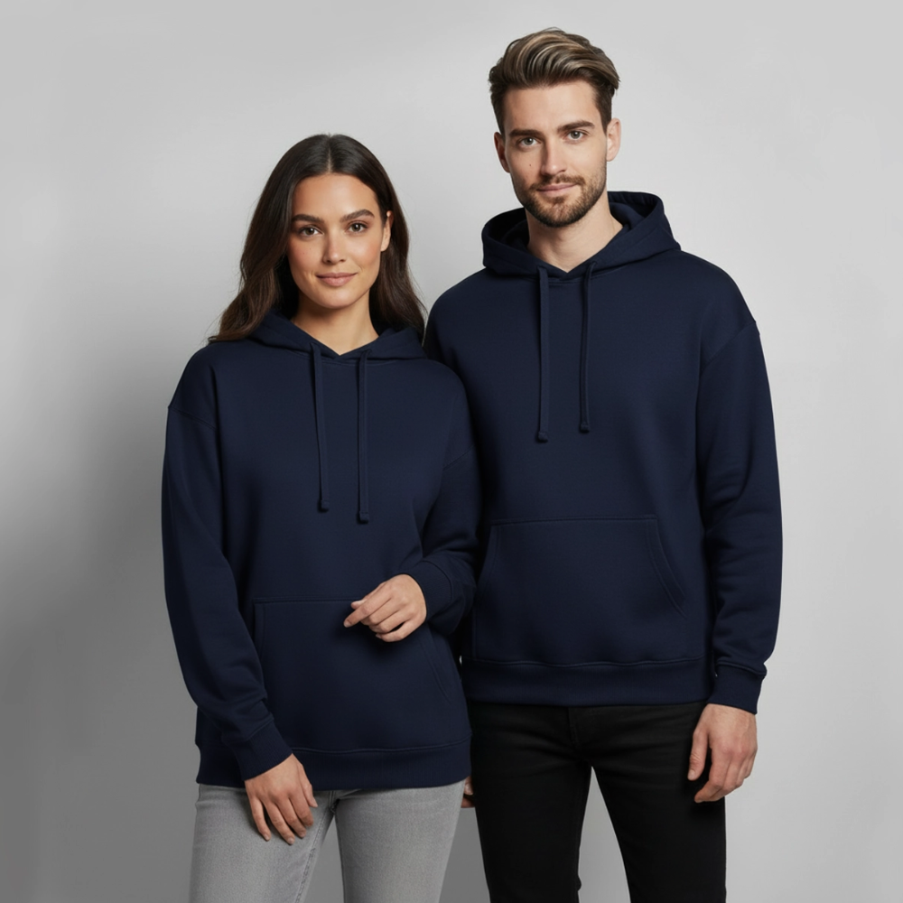 OVERSIZED Unisex Bio-Hoodie SMILE - Navy