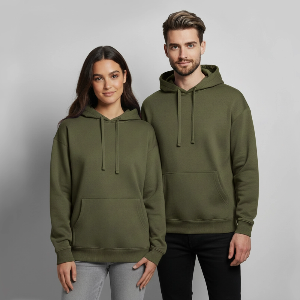 OVERSIZED Bio-Hoodie Unisex GOOD DAY - Khaki