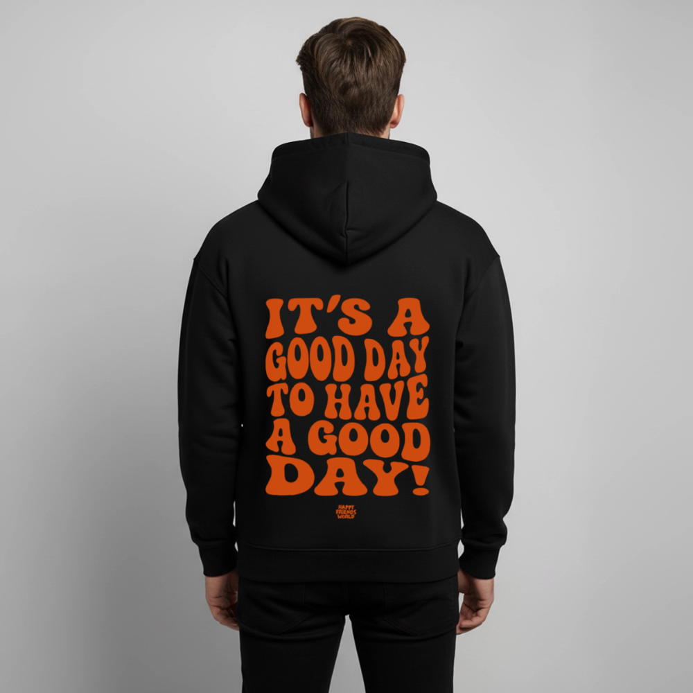 OVERSIZED Unisex Bio-Hoodie GOOD DAY - Schwarz
