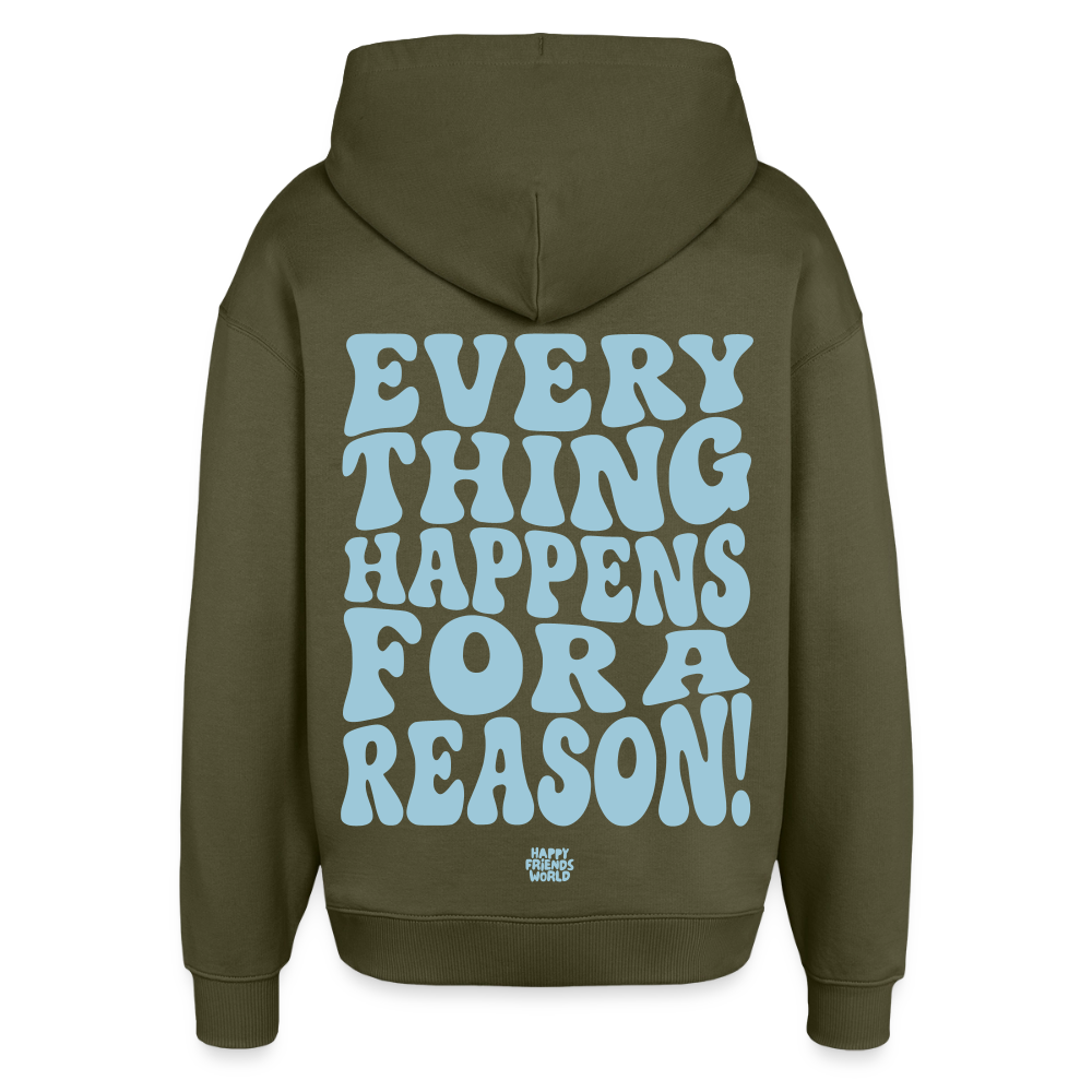OVERSIZED Unisex Bio-Hoodie EVERYTHING - Khaki