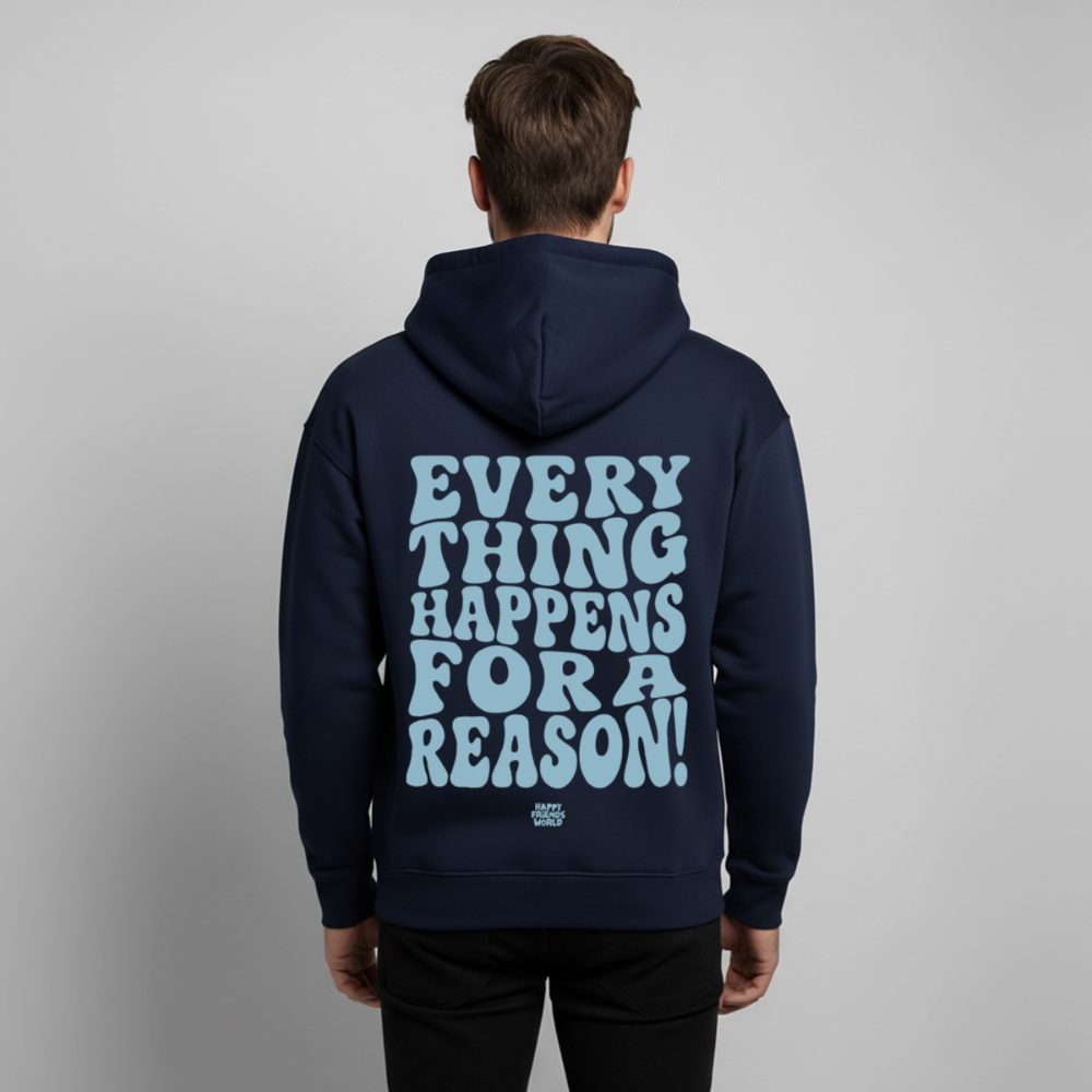 OVERSIZED Unisex Bio-Hoodie EVERYTHING - Navy