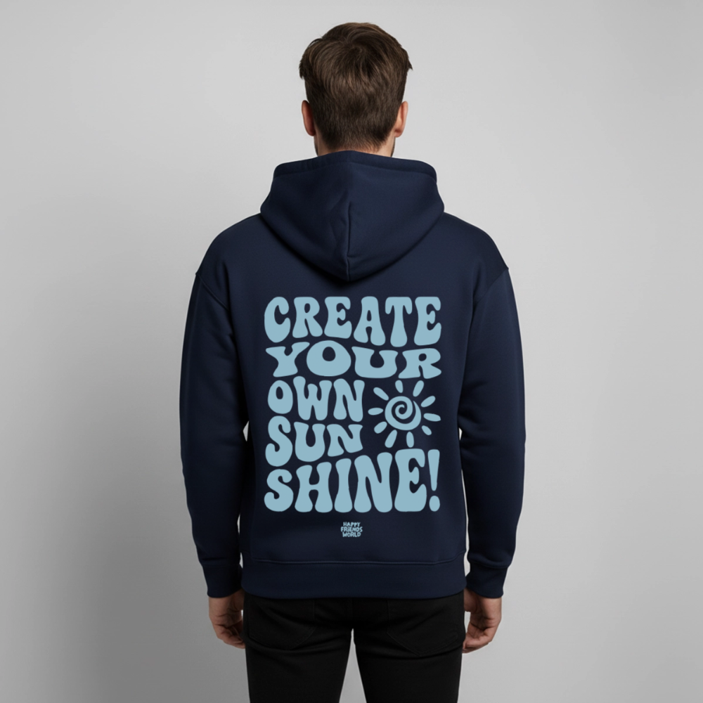 OVERSIZED Unisex Bio-Hoodie SUNSHINE - Navy