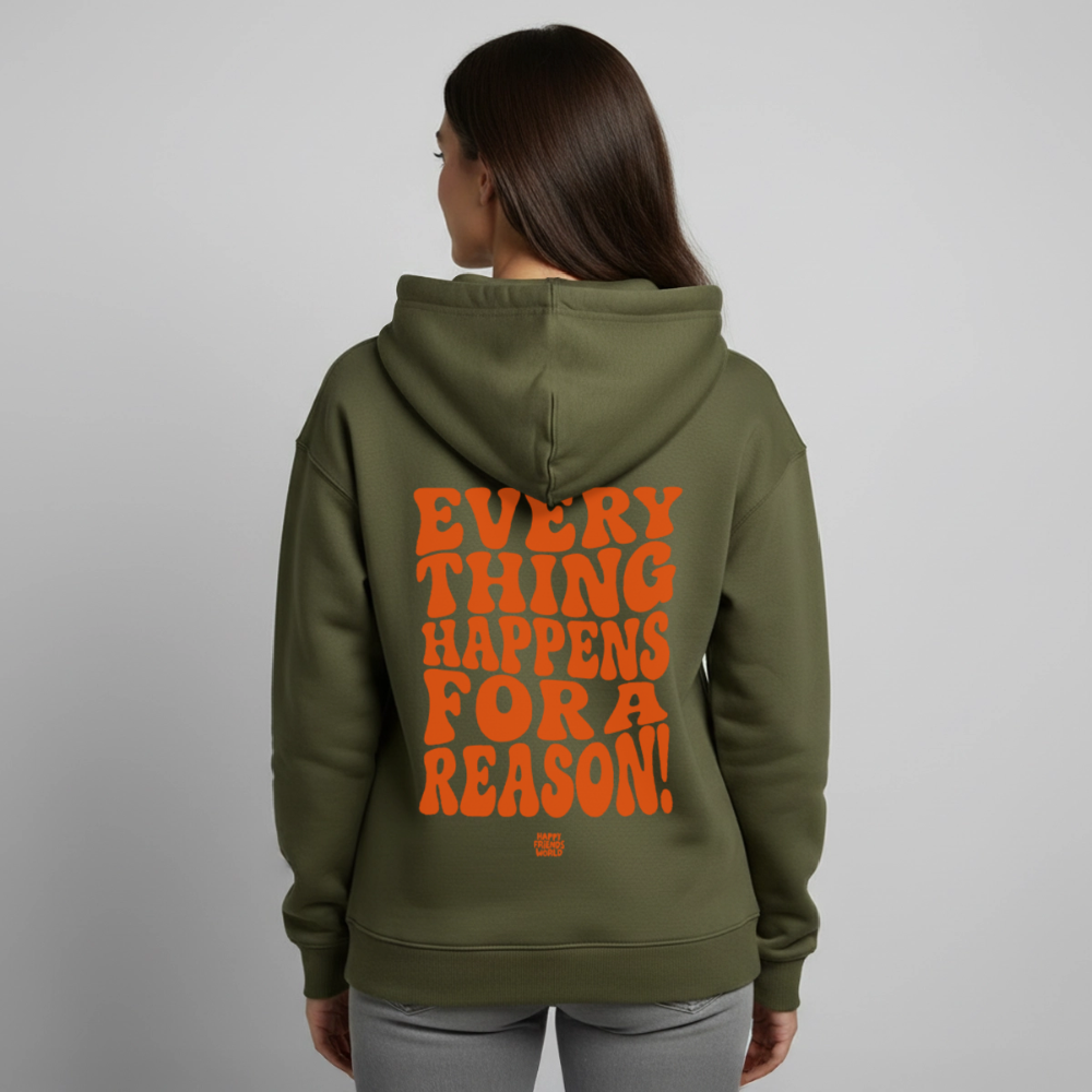 OVERSIZED Unisex Bio-Hoodie EVERYTHING - Khaki