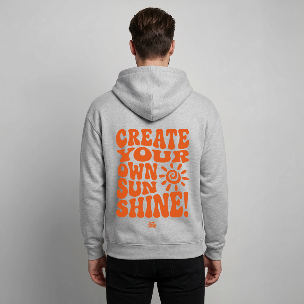 OVERSIZED Unisex Bio-Hoodie SUNSHINE - Grau meliert