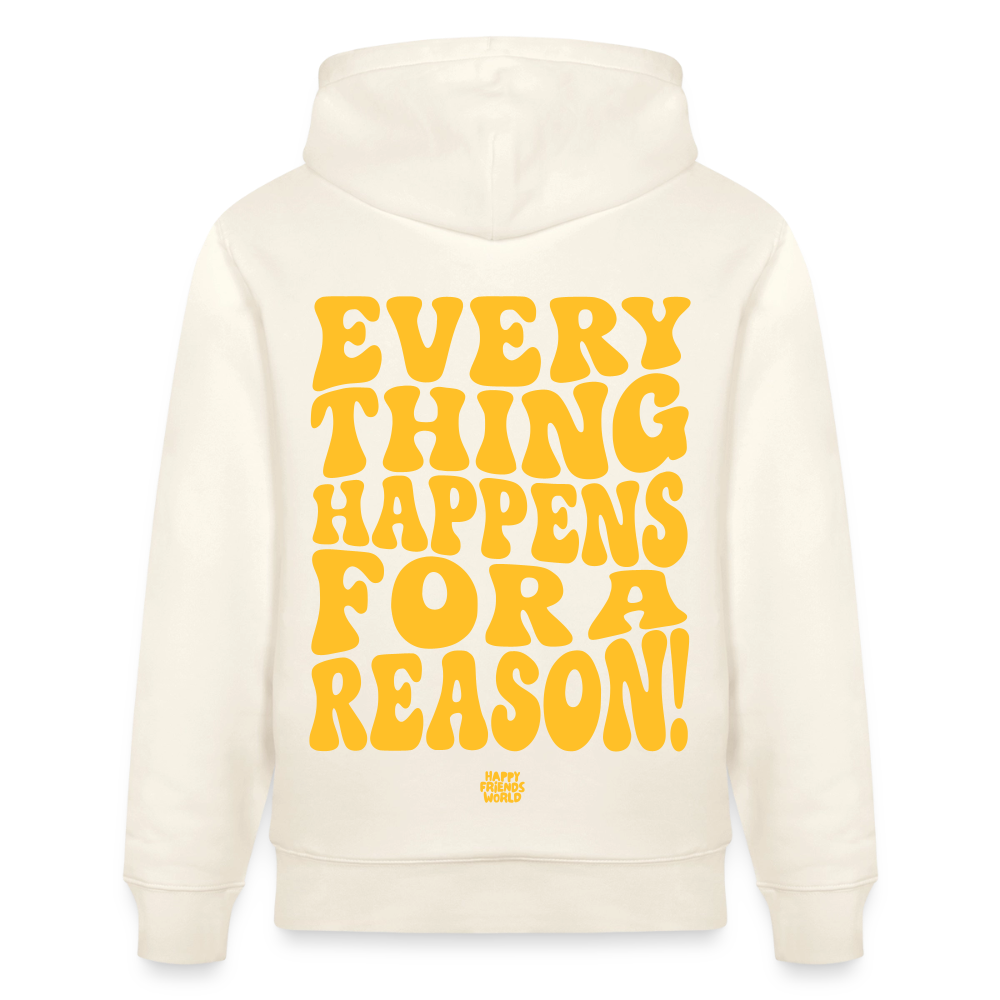 PREMIUM Unisex Bio-Hoodie EVERYTHING - Naturweiß 