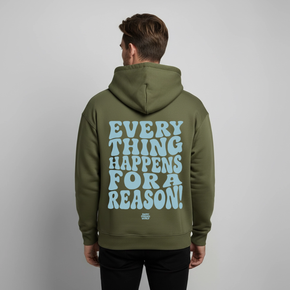 OVERSIZED Unisex Bio-Hoodie EVERYTHING - Khaki