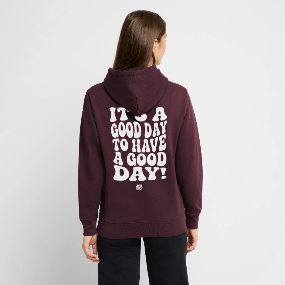 PREMIUM Unisex Bio-Hoodie GOOD DAY - Maroon