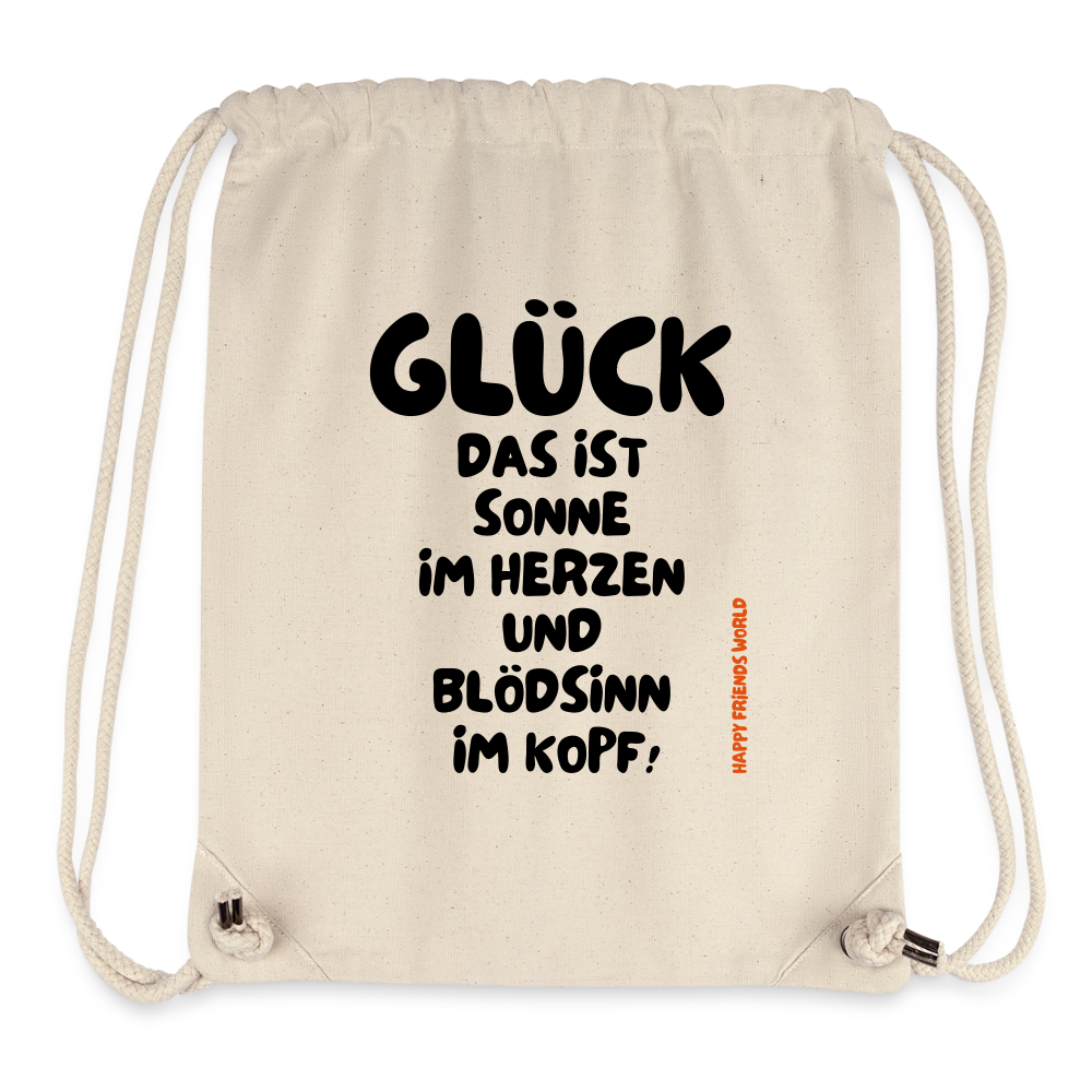 Recycelter Gym Bag GLÜCK - Naturweiß