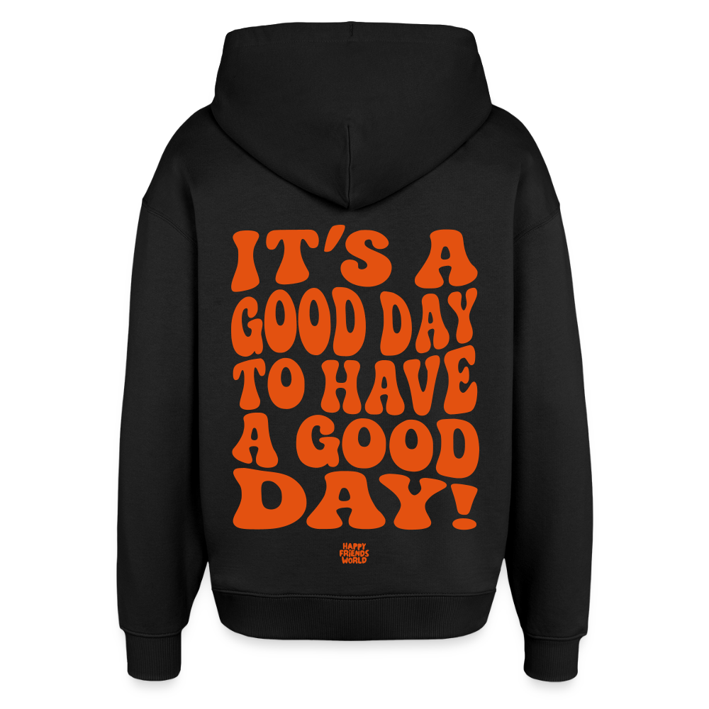 OVERSIZED Unisex Bio-Hoodie GOOD DAY - Schwarz