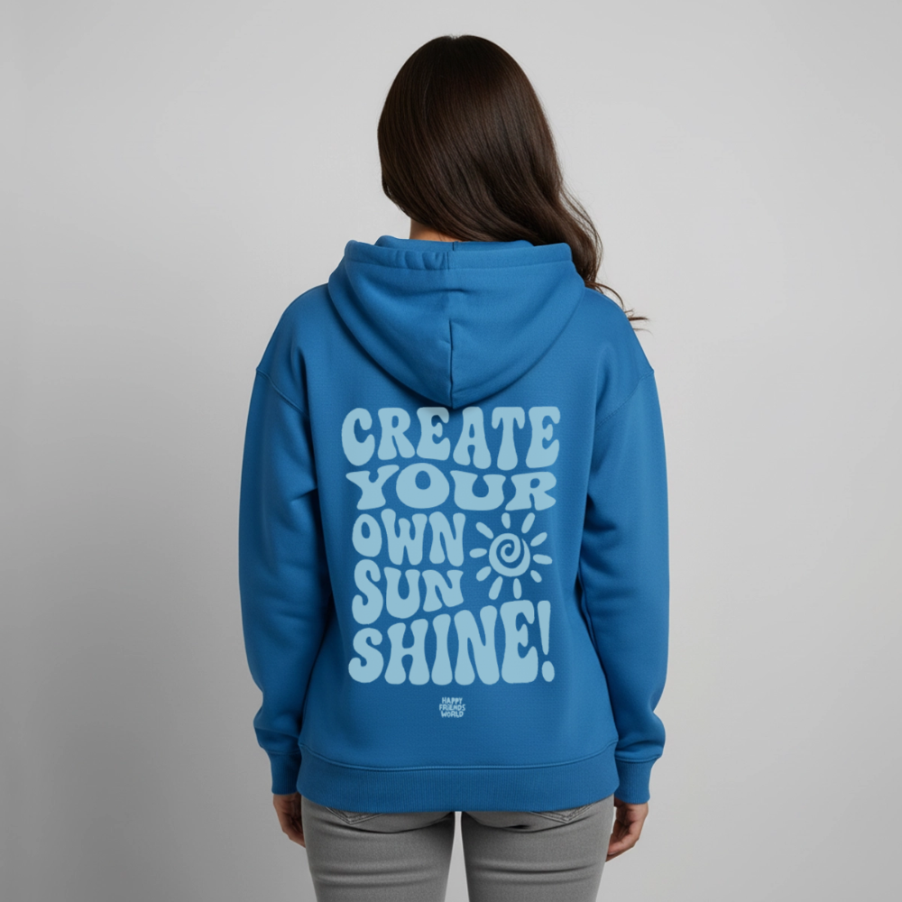 OVERSIZED Unisex Bio-Hoodie SUNSHINE - Achtsames Blau