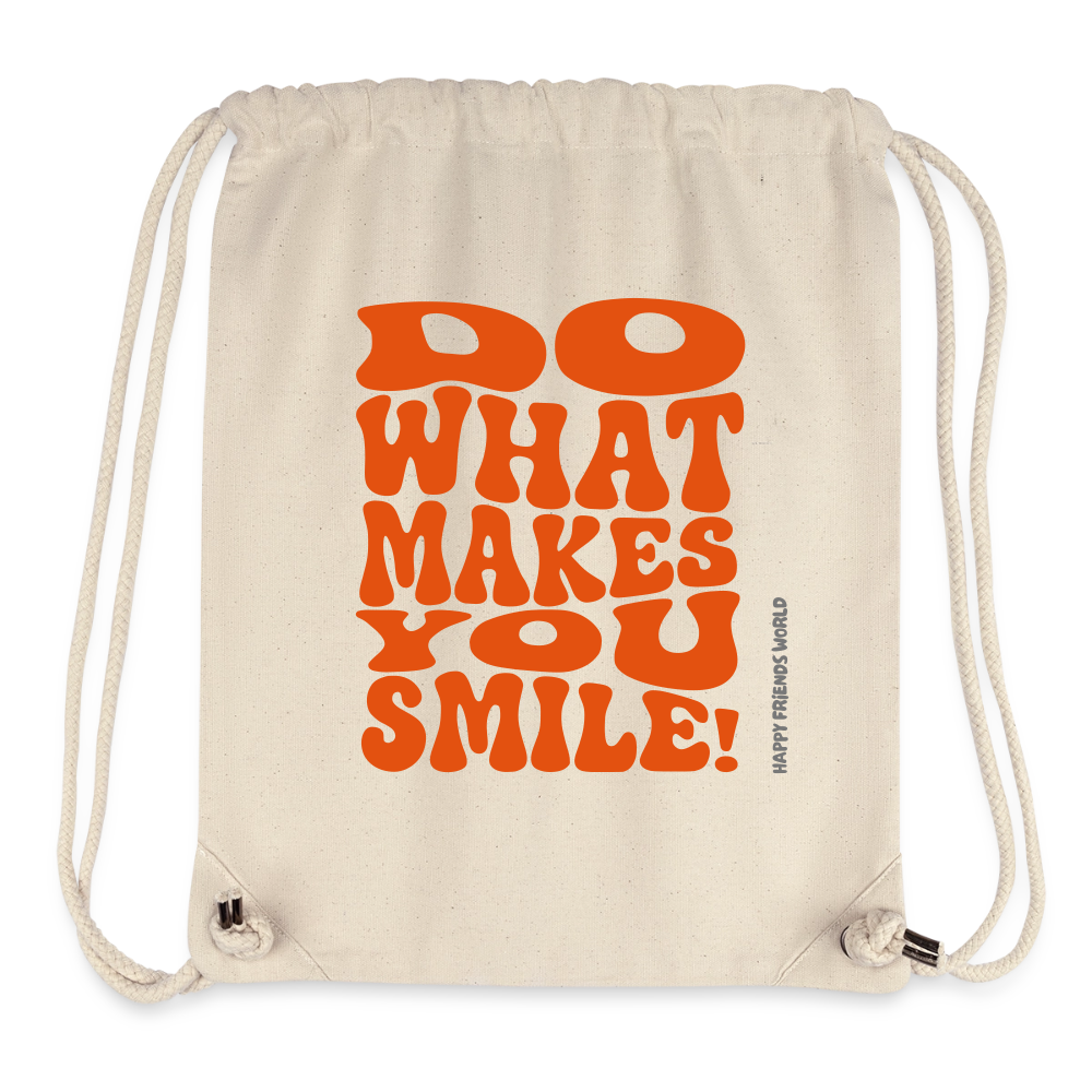 Recycelter Gym Bag SMILE - Naturweiß