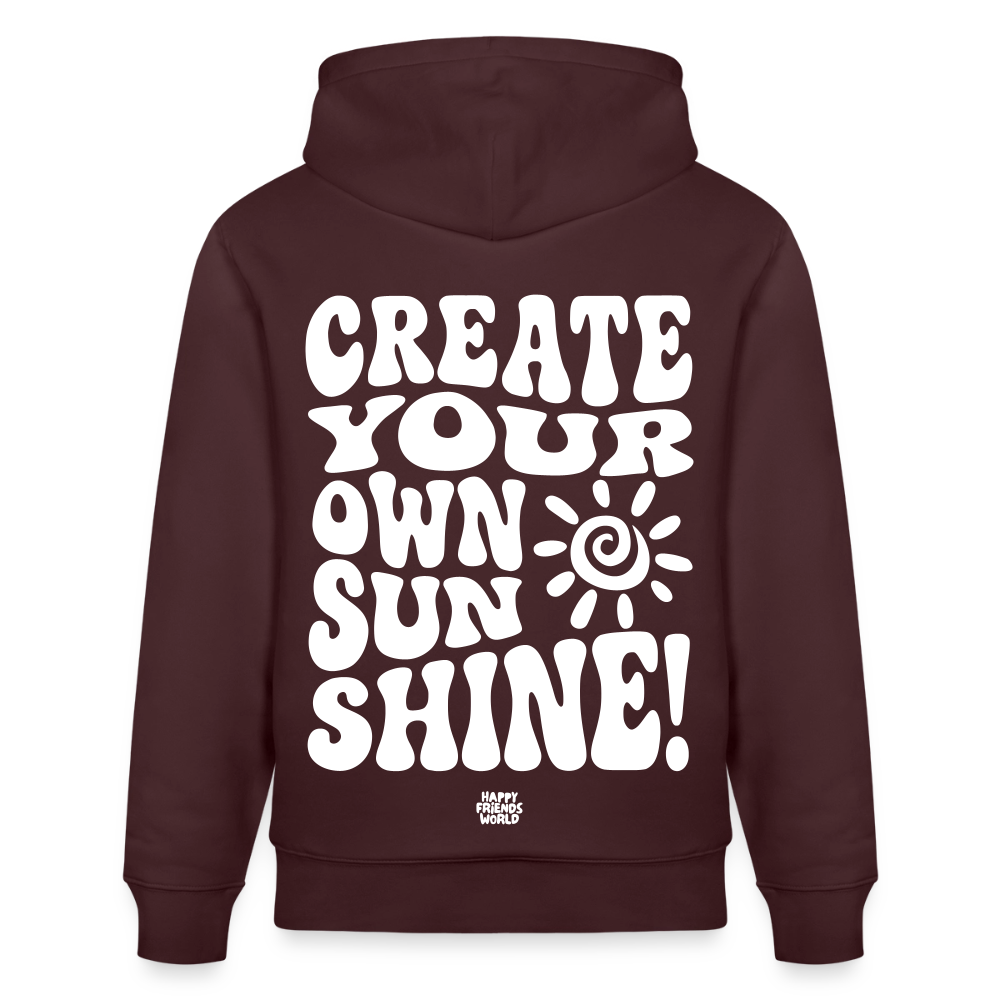 PREMIUM Unisex Bio-Hoodie SUNSHINE - Maroon