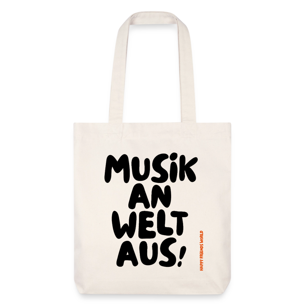 Robuster Stoffbeutel MUSIK - Naturweiß