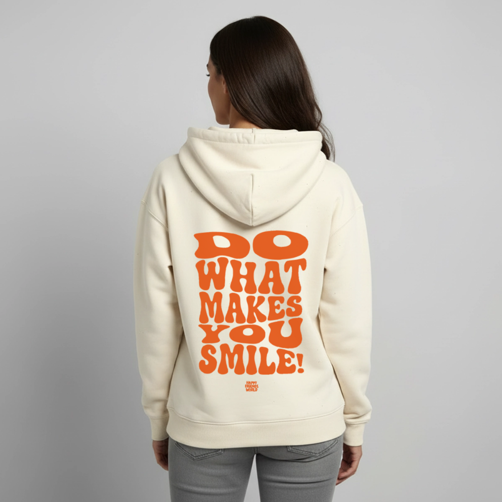 OVERSIZED Unisex Bio-Hoodie SMILE - Natur