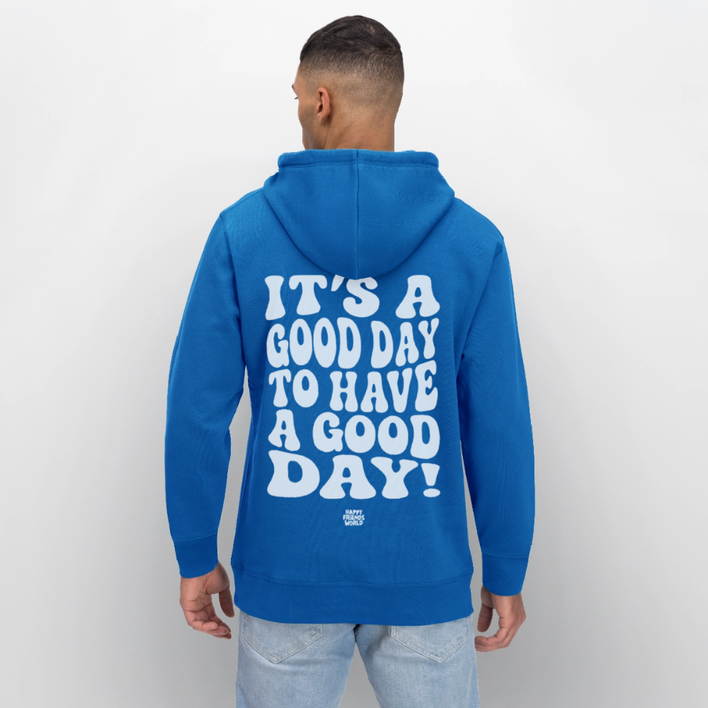 Unisex Bio-Hoodie GOOD DAY - Königsblau