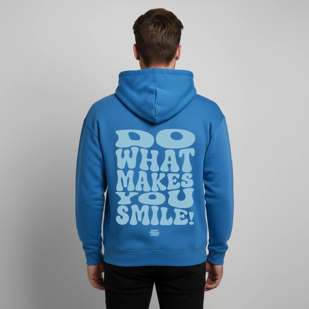 OVERSIZED Unisex Bio-Hoodie SMILE - Achtsames Blau