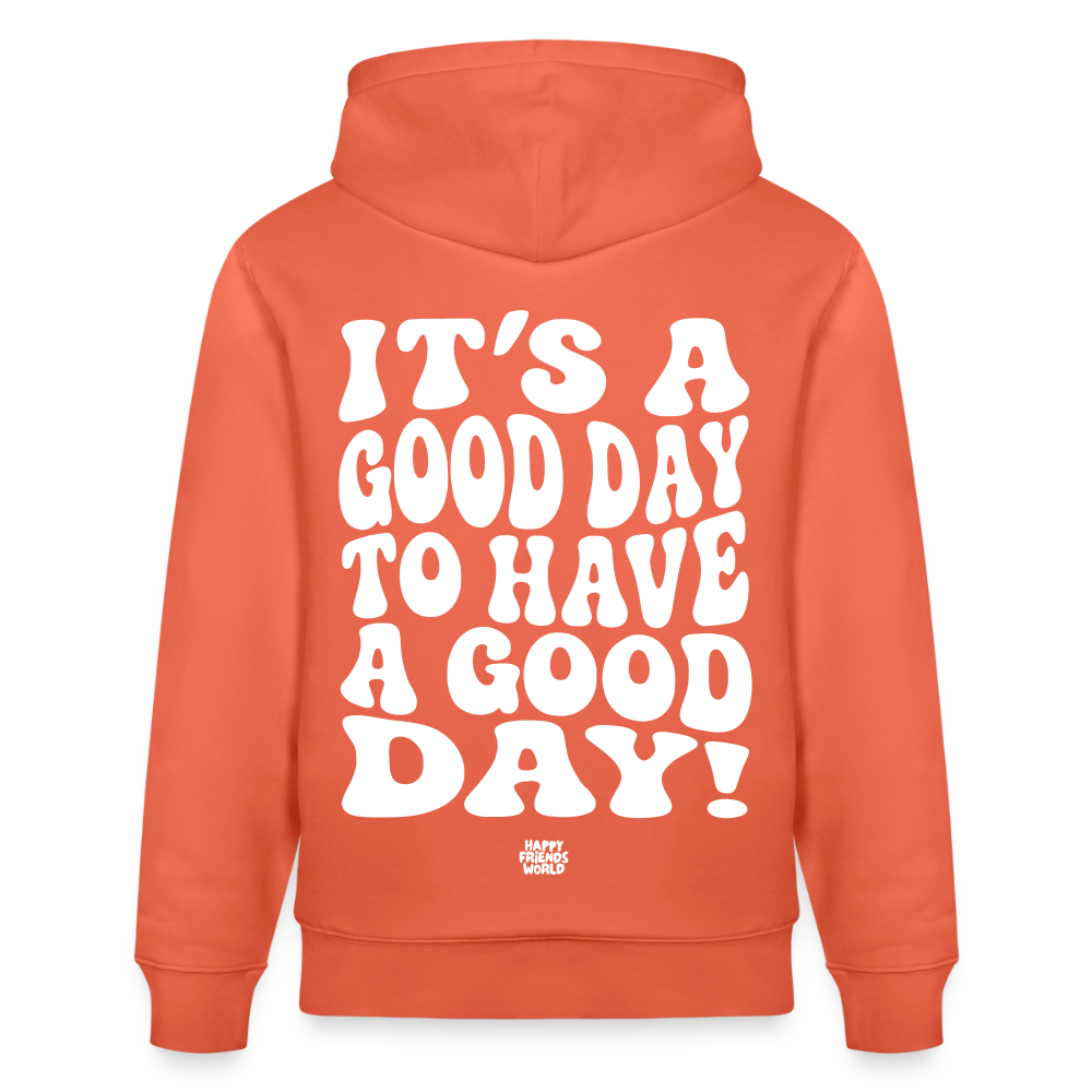 PREMIUM Unisex Bio-Hoodie GOOD DAY - Hellrot